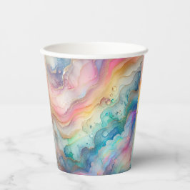 レインボーとバブル ペーパー＆パーティプレート 紙コップ