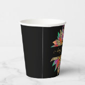 レインボーとヒョウのプリントパーソナライズされた紙カップ 紙コップ (右)