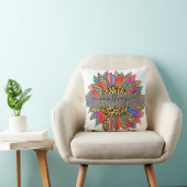 レインボーとヒョウの印パーソナライズされた刷 クッション (椅子)