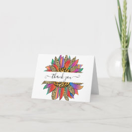 レインボーとヒョウの印感謝していパーソナライズされたは君 カード