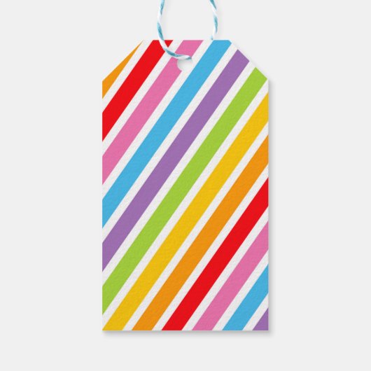 レインボーとフェイク金ゴールドグリッターギフトラベル ギフトタグ (裏面)