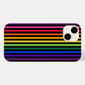 レインボーとブラックストライプのCase-Mate iPhoneケース Case-Mate iPhoneケース (裏面 (横))