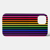 レインボーとブラックストライプのCase-Mate iPhoneケース Case-Mate iPhoneケース (裏面 (横))