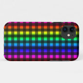 レインボーとブラックバッファローの格子柄 Case-Mate iPhoneケース (裏面(横))