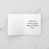 レインボーとポットの金ゴールドホリデーカード シーズンカード (内部)