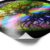 レインボーと命の木ハート フォトプリント            (角)