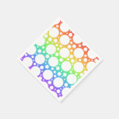 レインボーと水玉模様パーティーナプキン スタンダードカクテルナプキン (角)