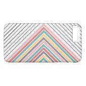 レインボーと白黒のストライプ Case-Mate iPhoneケース (裏面(横))