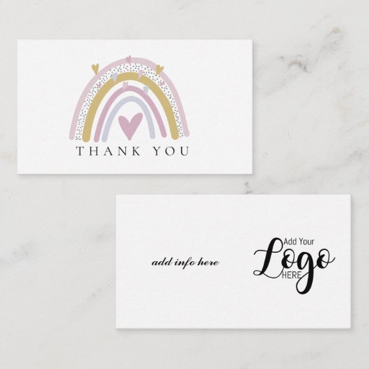 レインボーと花屋のカードをありがとう ノートカード (正面/裏面)