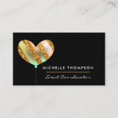 レインボーと金ゴールドの名刺 名刺 (正面)