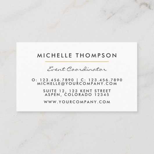 レインボーと金ゴールドの名刺 名刺 (裏面)