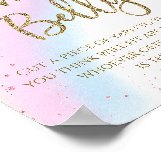 レインボーどのように大きいmommysベリーバビーシャワーゲーム ポスター (角)