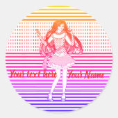 レインボーな彼女 ラウンドシール (正面)