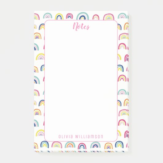 レインボーにメモを貼る ポストイット (正面)