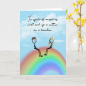 レインボーに描かれたニバーシティスティックフィギュア カード (黄色い花)