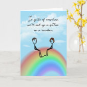 レインボーに描かれたニバーシティスティックフィギュア カード (黄色い花)