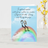 レインボーに描かれたニバーシティスティックフィギュア カード (黄色い花)