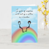 レインボーに描かれたニバーシティスティックフィギュア カード (黄色い花)