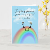 レインボーに描かれたニバーシティスティックフィギュア カード (黄色い花)