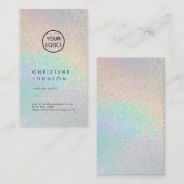 レインボーのロゴフェイクグリッター 名刺 (正面/裏面)