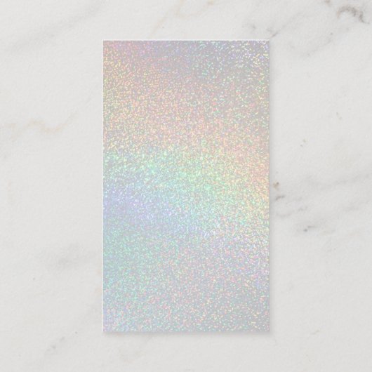 レインボーのロゴフェイクグリッター 名刺 (裏面)