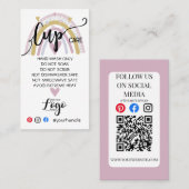 レインボーのロゴ気にカップを追加 名刺 (正面/裏面)