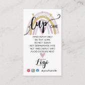 レインボーのロゴ気にカップを追加 名刺 (正面)