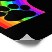 レインボーの上のポスターの足跡 ポスター (角)