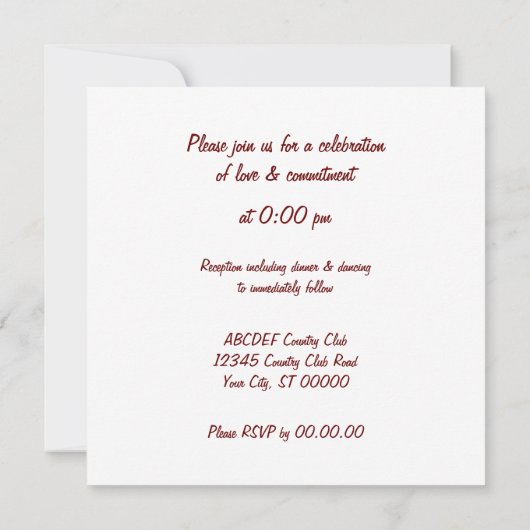 レインボーの先端 招待状 (裏面)