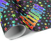 レインボーの名+星 ラッピングペーパー (ロールコーナー)