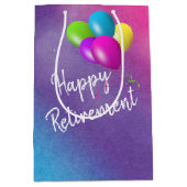 レインボーの引退気球 ミディアムペーパーバッグ (正面)