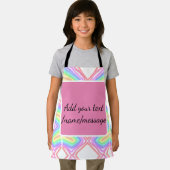 レインボーの水の色を追加する名前文字カスタムメッセージ エプロン (インサイチュ)