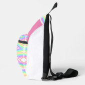 レインボーの水の色を追加する名前文字カスタムメッセージ スリングバッグ (右)