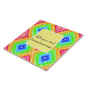 レインボーの水の色を追加する名前文字カスタムメッセージ タイル (側面)