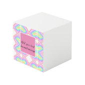 レインボーの水の色を追加する名前文字カスタムメッセージ フォトキューブ (正面アングル)