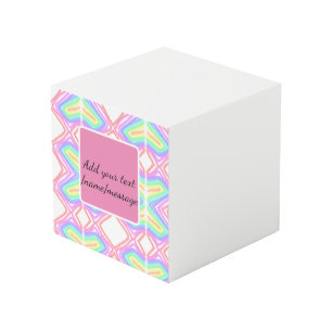 レインボーの水の色を追加する名前文字カスタムメッセージ フォトキューブ