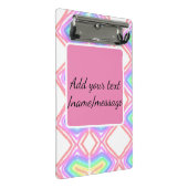 レインボーの水の色を追加する名前文字カスタムメッセージ ミニクリップボード (アングル)