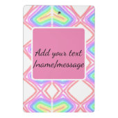 レインボーの水の色を追加する名前文字カスタムメッセージ ミニクリップボード (裏面)