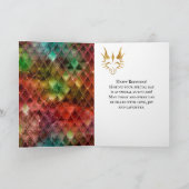 レインボーはかりで測ドラゴンフェイクグリッターハッピーバースデー カード (内部)