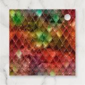 レインボーはかりで測ドラゴン金ゴールド誕生日ありがとう フェイバータグ (裏面)