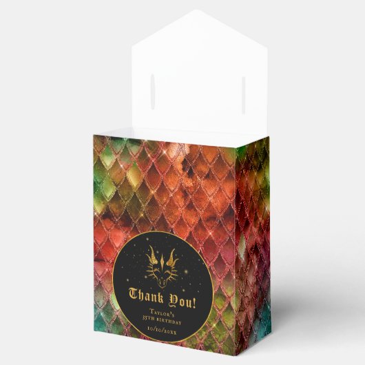 レインボーはかりで測ドラゴン金ゴールド誕生日ありがとう フェイバーボックス (オープン)