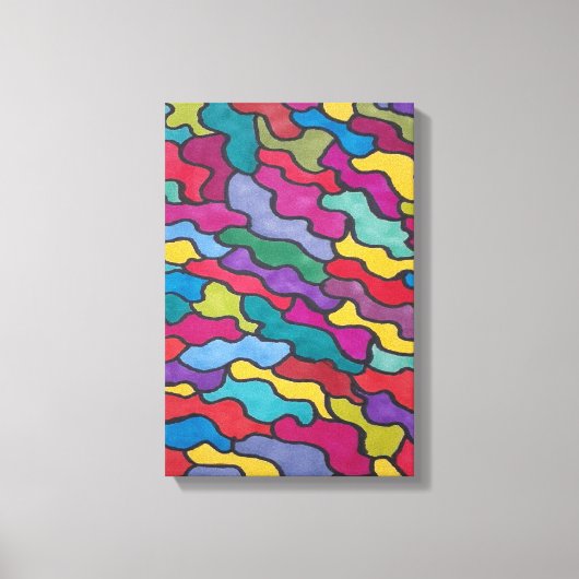 レインボーはかりで測抽象芸術 キャンバスプリント (正面)