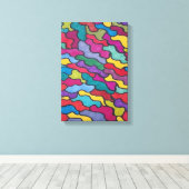 レインボーはかりで測抽象芸術 キャンバスプリント (インサイチュ (ウッドフロア))