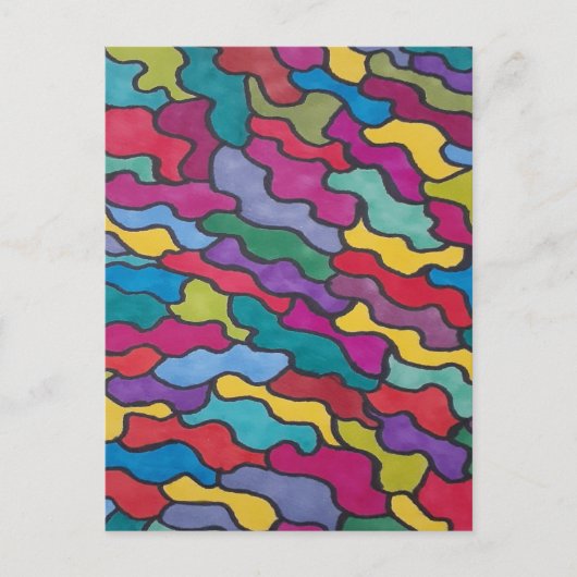 レインボーはかりで測抽象芸術 ポストカード (正面)