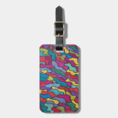 レインボーはかりで測抽象芸術 ラゲッジタグ (正面縦)