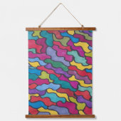 レインボーはかりで測抽象芸術 吊り下げ型タペストリー (正面)