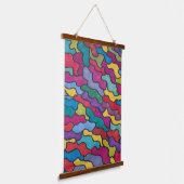 レインボーはかりで測抽象芸術 吊り下げ型タペストリー (傾斜あり)