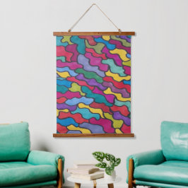 レインボーはかりで測抽象芸術 吊り下げ型タペストリー