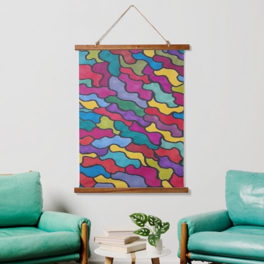 レインボーはかりで測抽象芸術 吊り下げ型タペストリー (リビング)