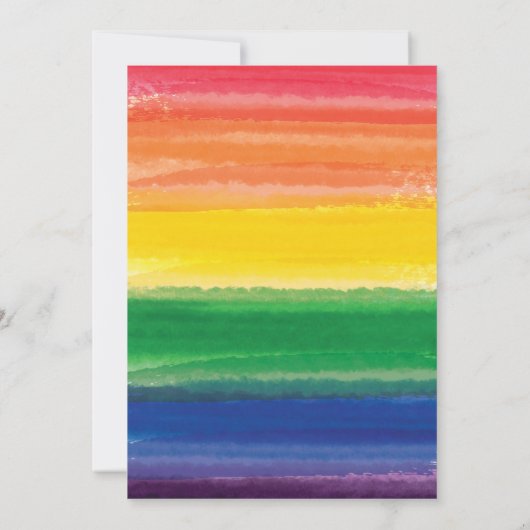 レインボーはっきりしたケーキ 招待状 (裏面)